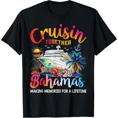 Gemeinsam auf Kreuzfahrt Bahamas 2025 Shirt Familienkreuzfahrt Urlaubs-T-Shirt(1)