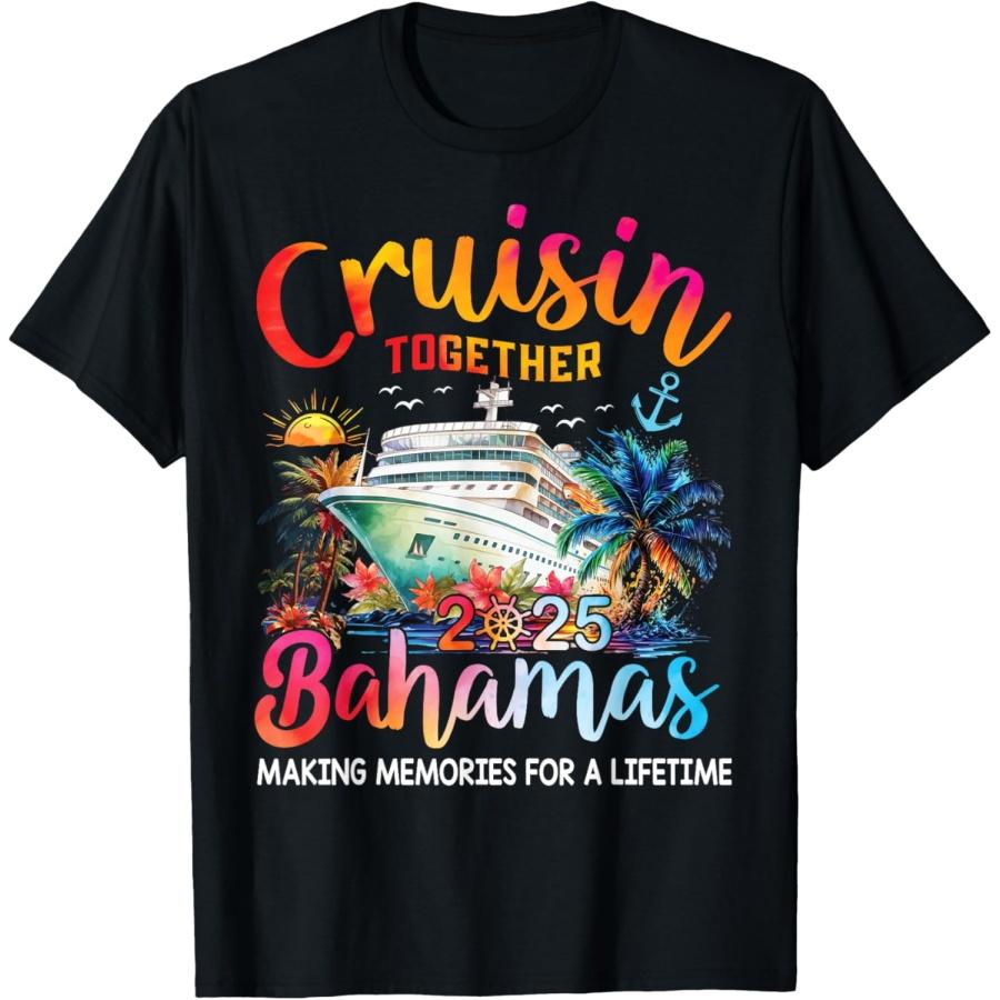 

Cruisin Together Bahamas 2025 Shirt Family Cruise Vacation T-Shirt(1) XXXXXL чорний