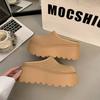 Thick-soled bag head half slippers women's summer wear 2025 new height-increasing muffin sandals lazy one-pedal bag head sandals