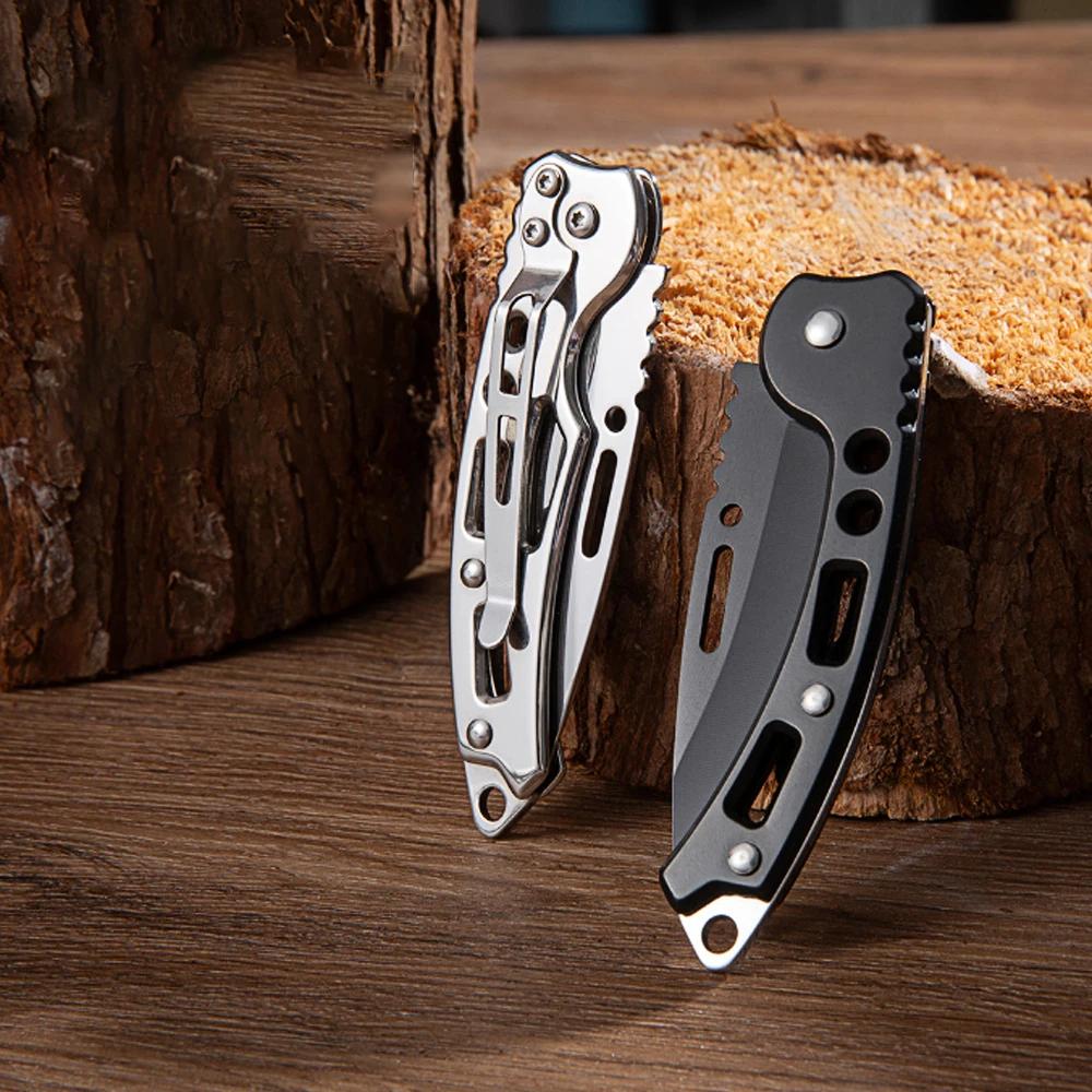 Mini Stainless Steel Folding Knife Outdoor Carrying Mirror Sharp Pocket Folding Knife EDC Outdoor Tools