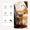 Elegant Diamond-Patterned Pour Over Coffee Maker with Reusable Filter - Clear Glass Carafe, Heat-Resistant & Easy to Clean