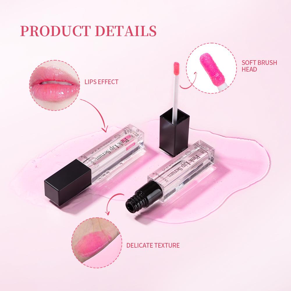 Natürliches Rosa Serum Lippen Rosa Frisch Entfernen Dunkle Lippen Gel Aufhellende Essenz Creme Balsam Reparieren Feine Linien Aufhellen Lippenpeeling