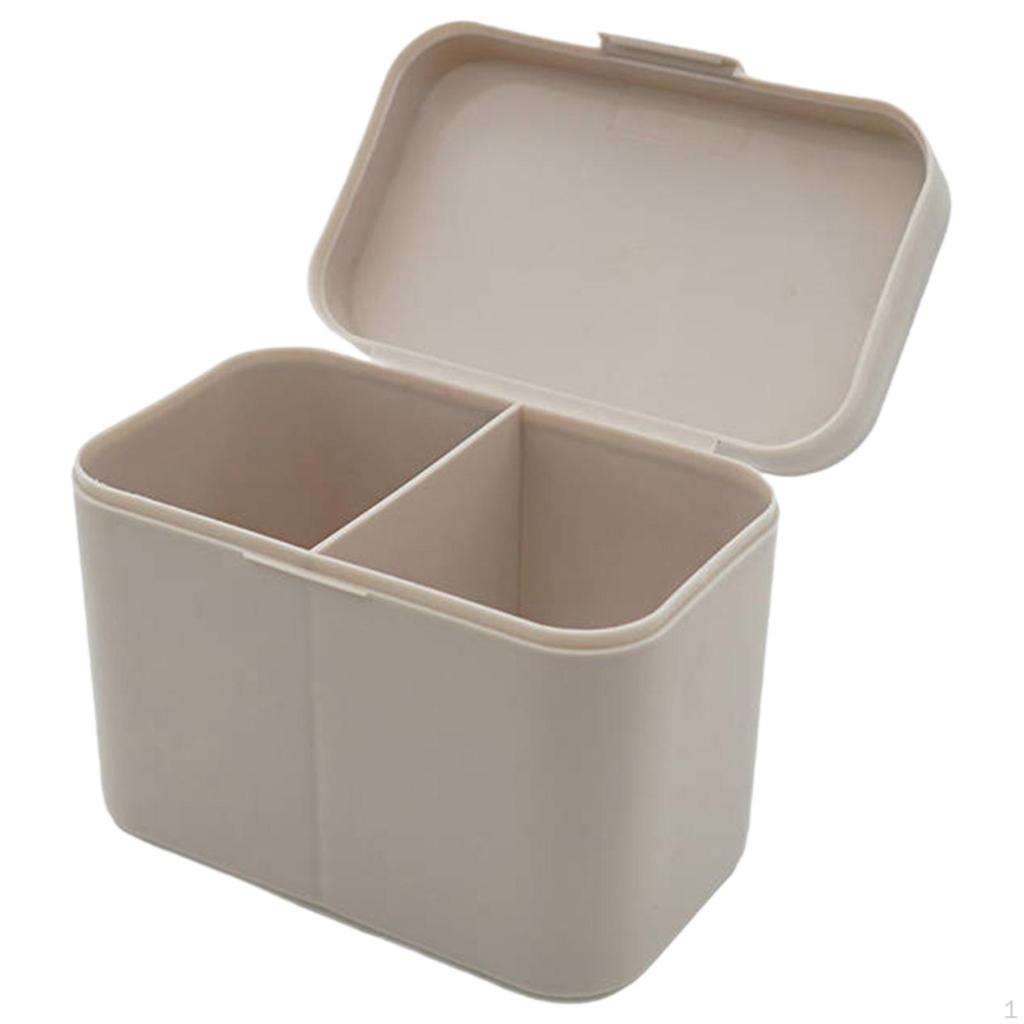 Cosmetic Pad Organizer with Divided Sections for Bathroom Storage