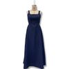 2025 Summer European & American Women's Square Neck Sleeveless Waist-Hugging Dress