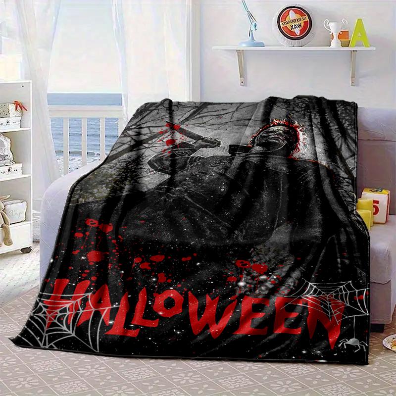 Horror Movie Characters Collage Blanket Flannel Blanket for bed, sofa, Camping, Hiking, Picnic Essentials, gift for family Fan gifts