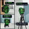 Laser 4D Green Laser Level for Building and Remote Magnetic Rotating Laser Safety Class 16 Laser Level Level, Level, 4x360°, Alignment, Rechargeable,