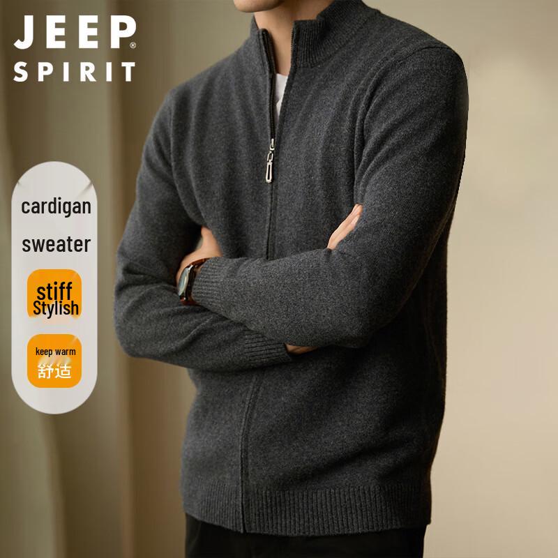 

JEEP SPIRIT Men s Autumn/Winter Half-Zip Knit Cardigan L
