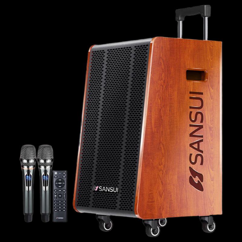 SANSUI G12 High-Power Outdoor KTV Trolley Bluetooth Speaker