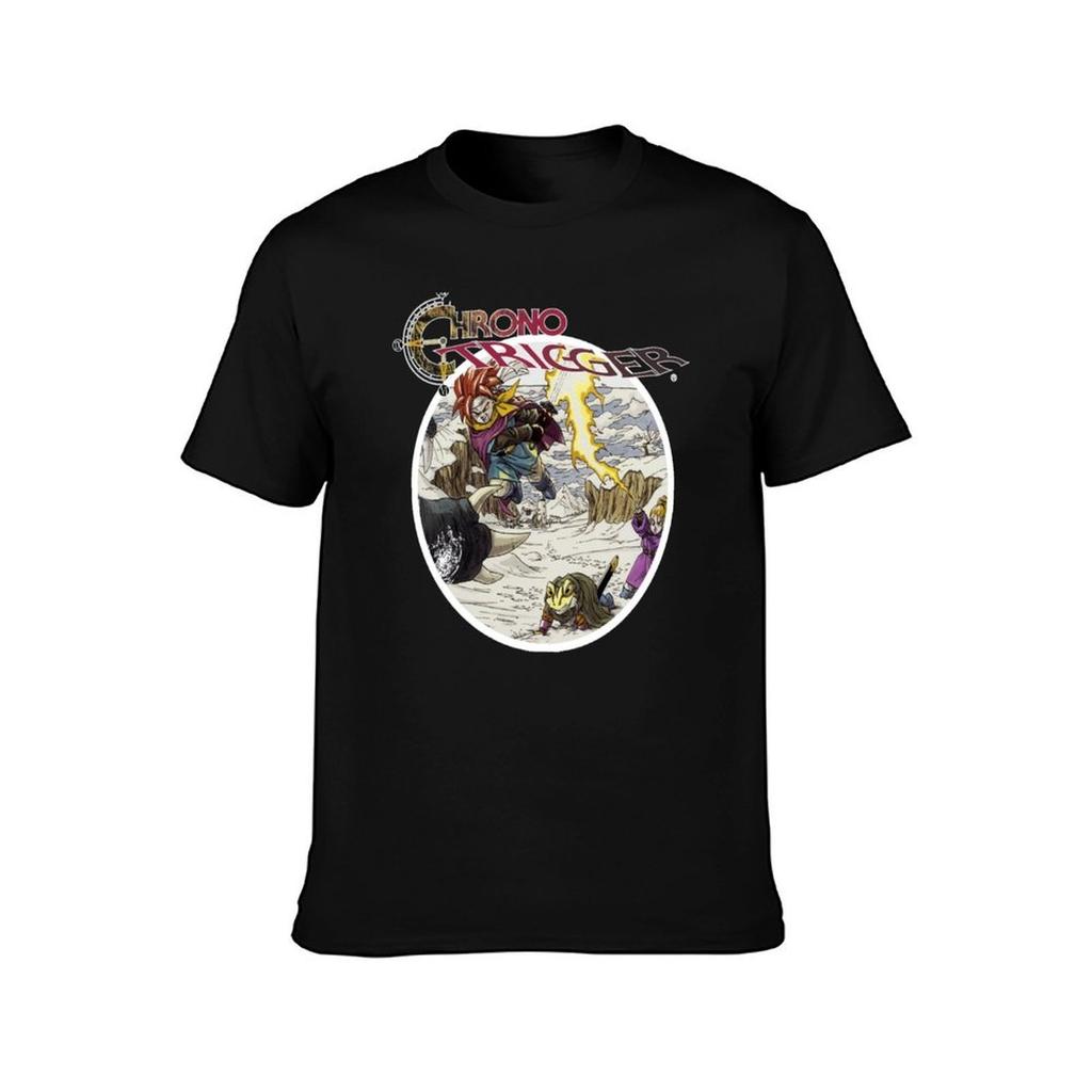 Chrono Trigger TShirt Basic Solid Color Short Sleeve Cotton Top