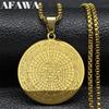 Muslim Arabic Quran Medal Necklace for Men Women Stainless Steel Gold Color Islamic Amulet Male Chain Jewelry Collar NZZZ491S02