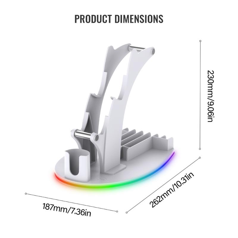 Colorful Light Stand For Controllers And Game Accessories Storage Headset Organization With DIY Design And Color Option