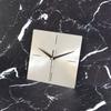Nordic Affordable Luxury Style Silver Square Wall Clock Home Living Room Clock Office Wall Mounted Silent Clock Home Decoration