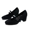 2025 New Shoes Female Buckle Strap Women's High Heels Round Toe Office and Career Hot Sale Plus Size Solid High Heels