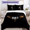 Germany National Football Team Pattern Printed 3PCS Bedding Set Soft Skin-Friendly Washable Duvet Cover & Pillowcases Set All Season Bedroom