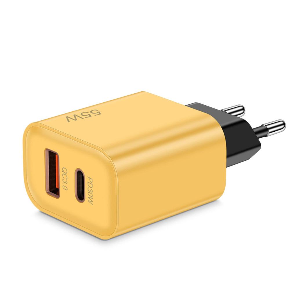 55W USB + USB-C QC3.0 Fast Charging PD Charger for iPhone 15 Plus 14 Pro Max Samsung  Xiaomi Realme Universal Wall Charger