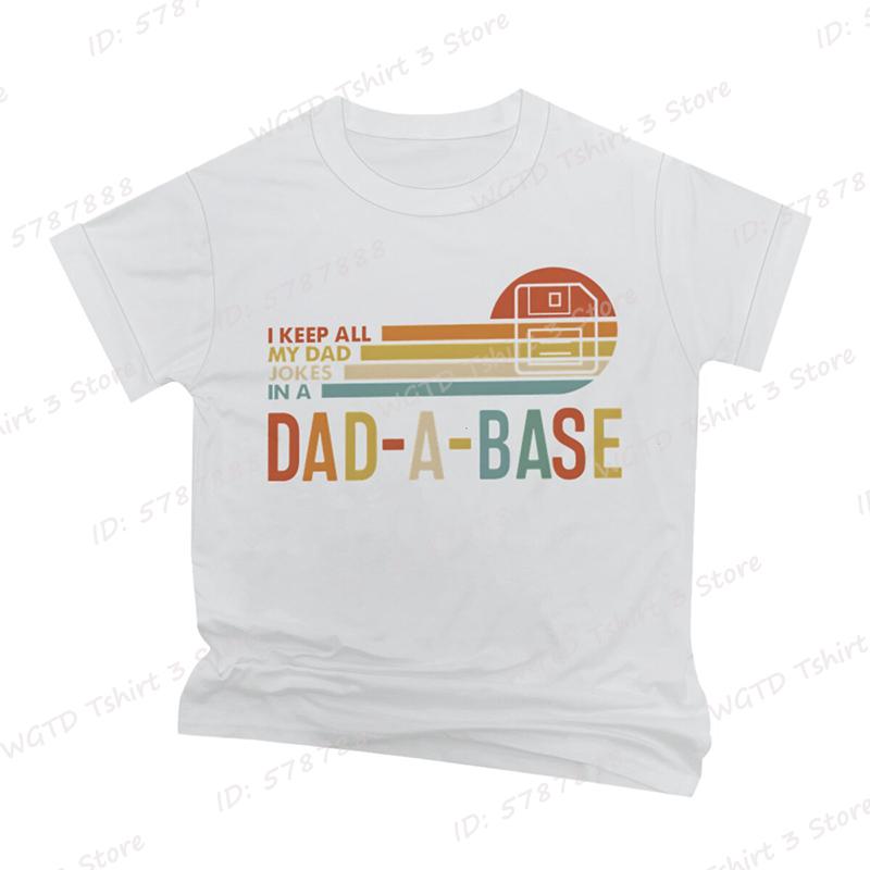 I Keep All My Dad Jokes In A Dad-a-base T-shirt, Short Sleeve, Father's Day Tshirt, New Daddy Shirt, Dad Gifts, Men's T-shirts