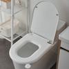 Coussin de Siège de Toilette Surface Douce au Toucher EVA Imperméable Tapis de Toilette Portable Lavable Conception avec Poignée Coussin de Siège de Toilette Hygiénique