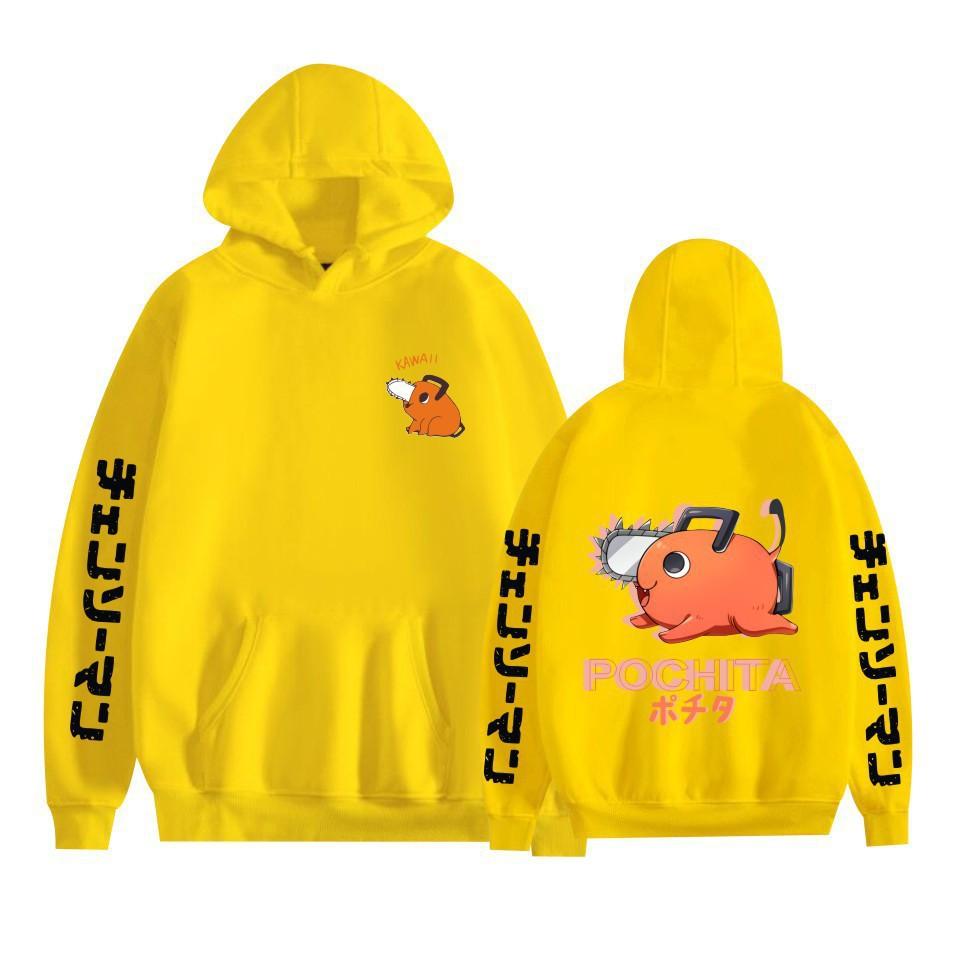 Sweats à capuche Pochita Chainsaw Man Homme Mode Manches Longues Femmes Décontracté Harajuku Streetwear Pulls Sudaderas Haut