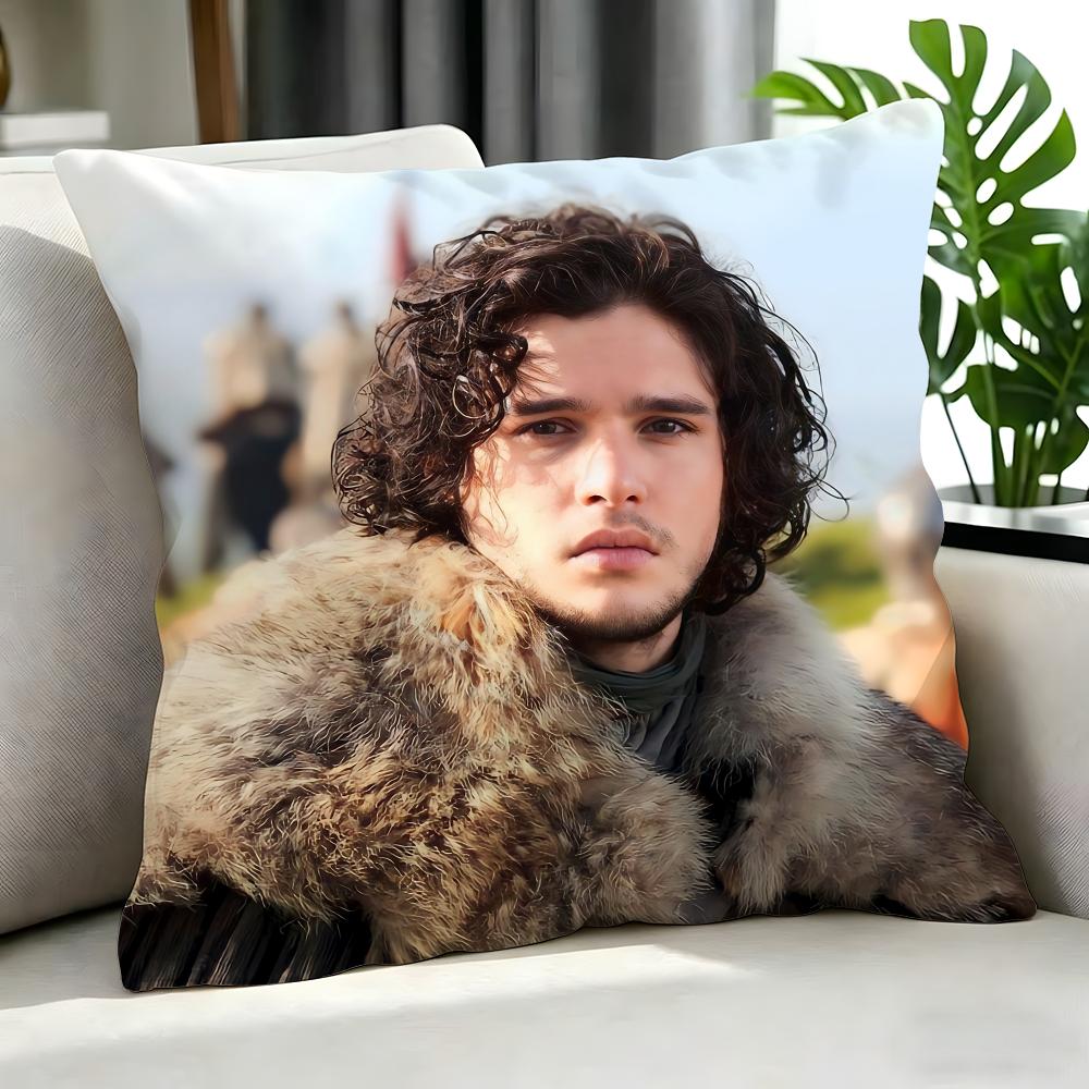 Movie Kit Harington Cushion Cover Cushion Cover Set 4Pcs 50X50 45X45 40X40 Pillowcase Decorative Sofa Home Decor