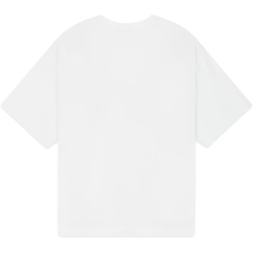 We11done Ss25 Crystal Pattern Round Neck Sports Short Sleeve T-Shirt Unisex T-Shirt White WD-TT1-25-755-U-WH