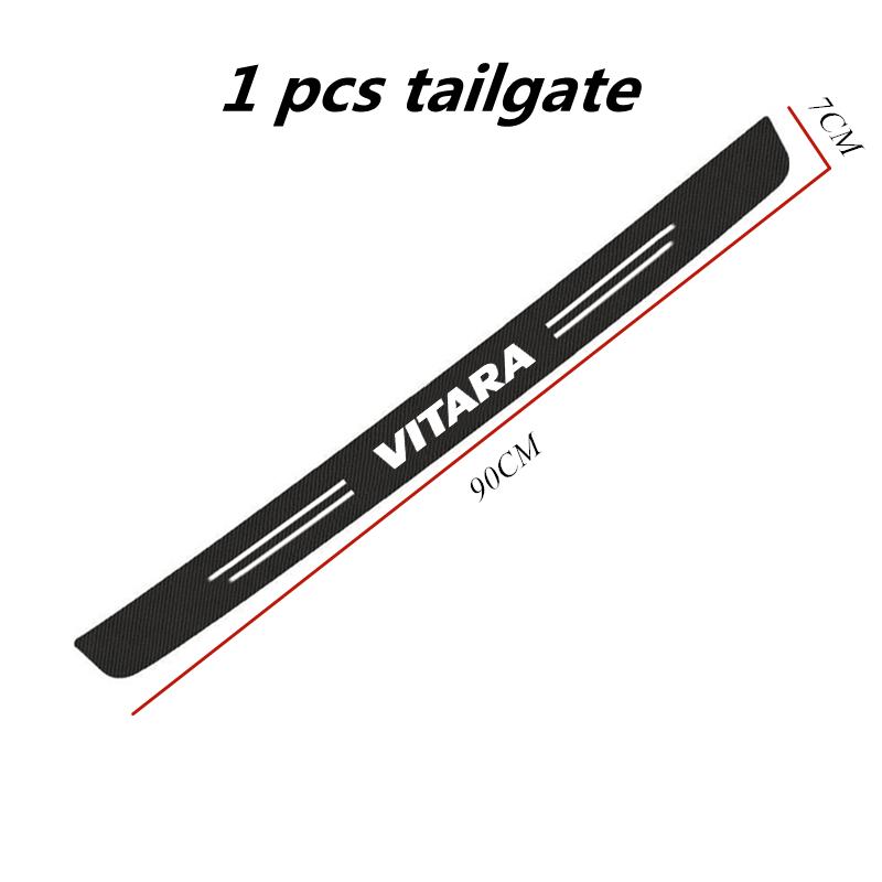 AAGK1 Carbon Fiber Car Sticker Car Door Trunk Protective Strip Anti Scratch Decal for Suzuki VITARA Logo Car Accessories