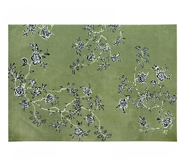 

Dark Green Zebra Black White Floral Geometric Art Area Rug Simple Style Living Room Bedroom Carpet Easy to Clean Floor Mat 60*90cm