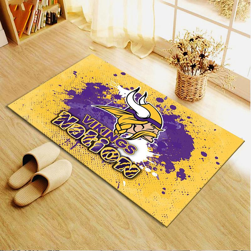 Minnesota Vikings Carpet Rug for Living Room Bedroom Home Sofa Decoration,Kids Play Non-slip Floor Mat