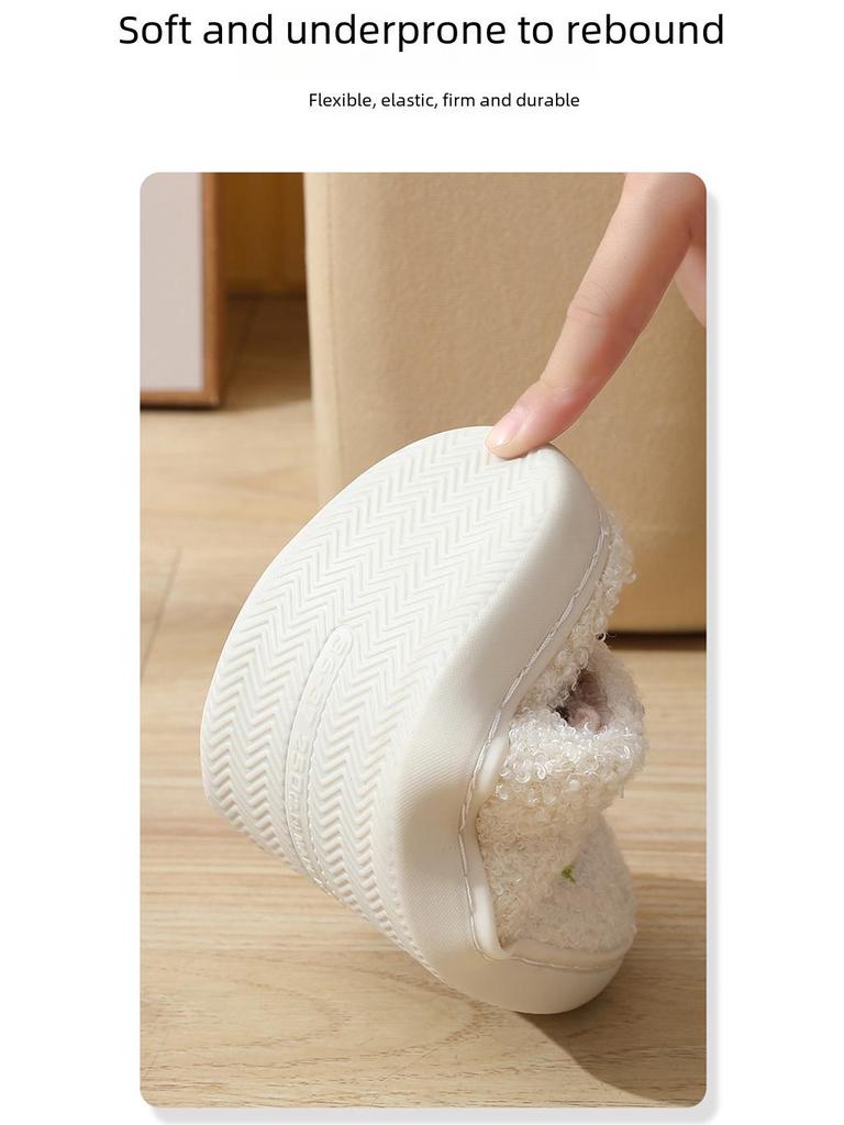 Zima 2023 Damskie Bawełniane Kapcie Domowe - Przytulny Wzór Zegar Księżycowy