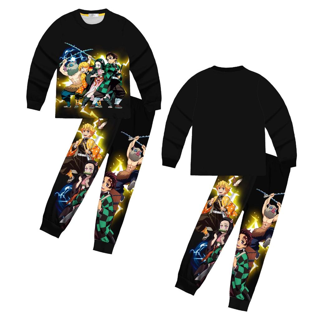 Cross-Border Movie Comic Print Pajama Set for Medium & Large Kids