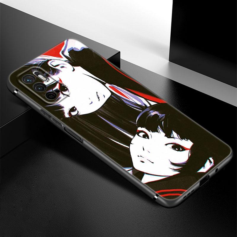 Anime-Telefonkasten im japanischen Stil für Xiaomi Redmi Note 7 8 9 10 Lite 11 11E 11T 12 Pro 11S 4G 10T 5G 8T 9S 10S TPU-Schwarzabdeckung