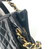 CHANEL Quilted Double Chain Bag Shoulder Bag enamel Black/Gold