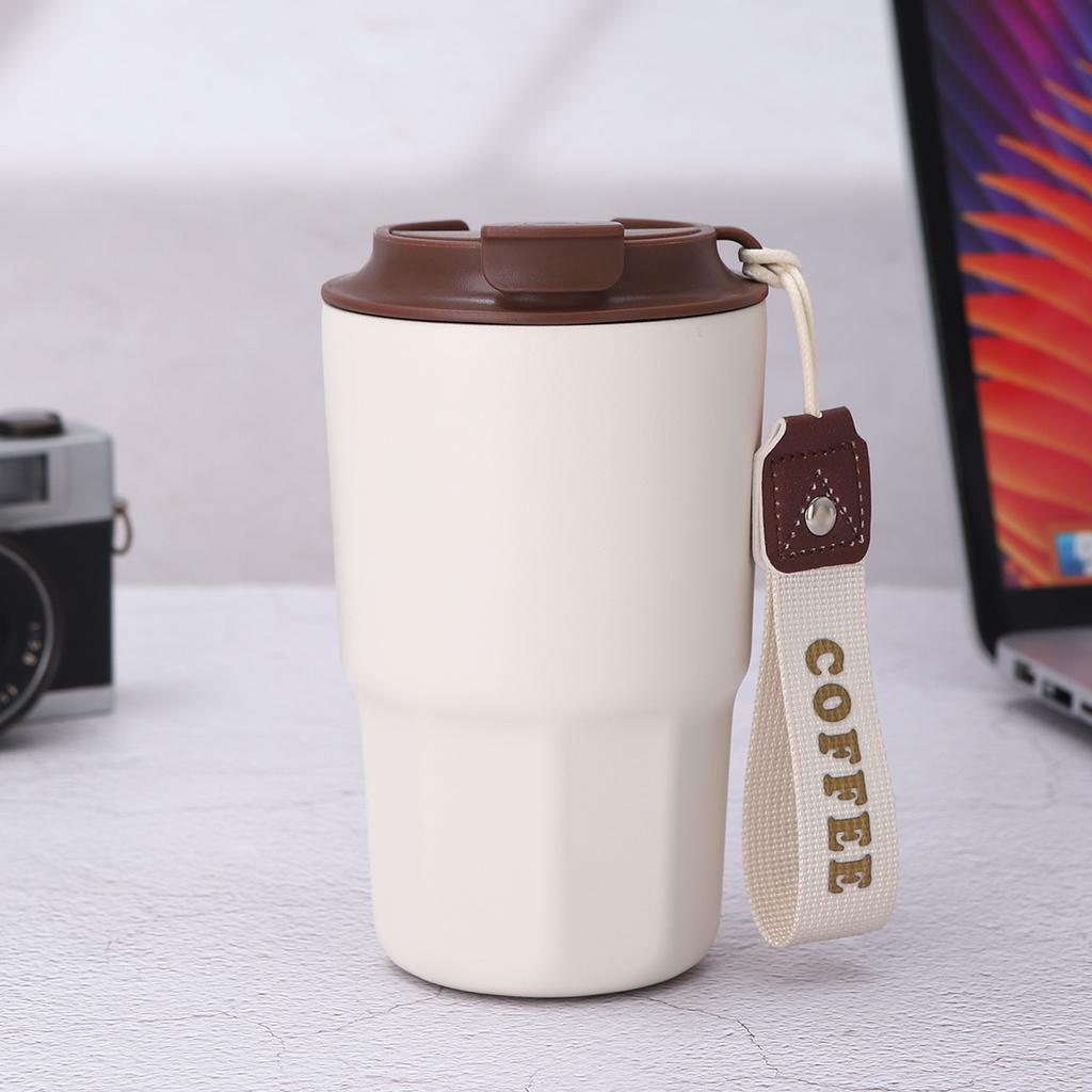 New High Appearance Level Octagon Coffee Cup Stainless Steel Double-layer Vacuum Insulated Cup Outdoor Portable Accompanying Cup