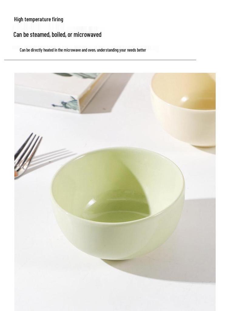 Set of 10 Creamy Ceramic Rice Bowls - Creative, Versatile, and Stylish for 2024