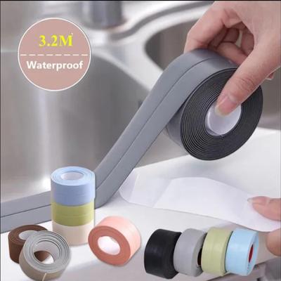 Wasserdichter Wandaufkleber aus PVC, selbstklebend, für Waschbecken, Herd, Rissstreifen, Küche, Badezimmer, Badewanne, Eckdichtband, wasserdicht