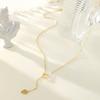 Necklace for Clavicle Comes with Gift Box [Hothrty] Women, Pendant, Heart, Zirconia, Chain, Y-Shape, Cute, Simple, Sparkly, Gold, Hypoallergenic,