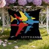 Travel L-Lufthansa Cushion Cover Home & Car Dual-Scene Pillow Cover: Reversible for Premium Comfort