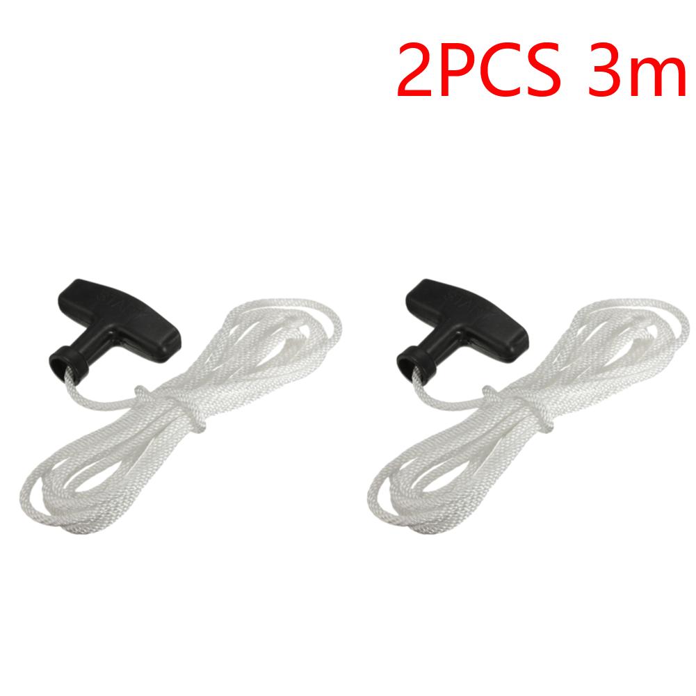 1.2m/3m Starter Pull Cord Rope with Pull Handle Petrol Engine Drawstring Universal Generator Pull Cord  Mower Accessories