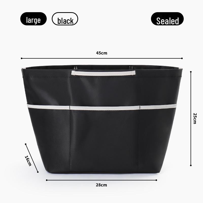 Dragon Inlay Nylon Tote Bag with Built-In Organizer and Multiple Pockets for Cosmetics