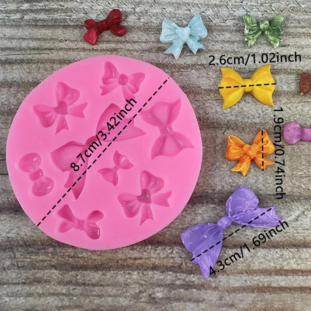 1pc - Cute Bow Mold, Bow Art Mold, Cake Soap Aromatherapy Candle Mold, Craft Decoration Mold