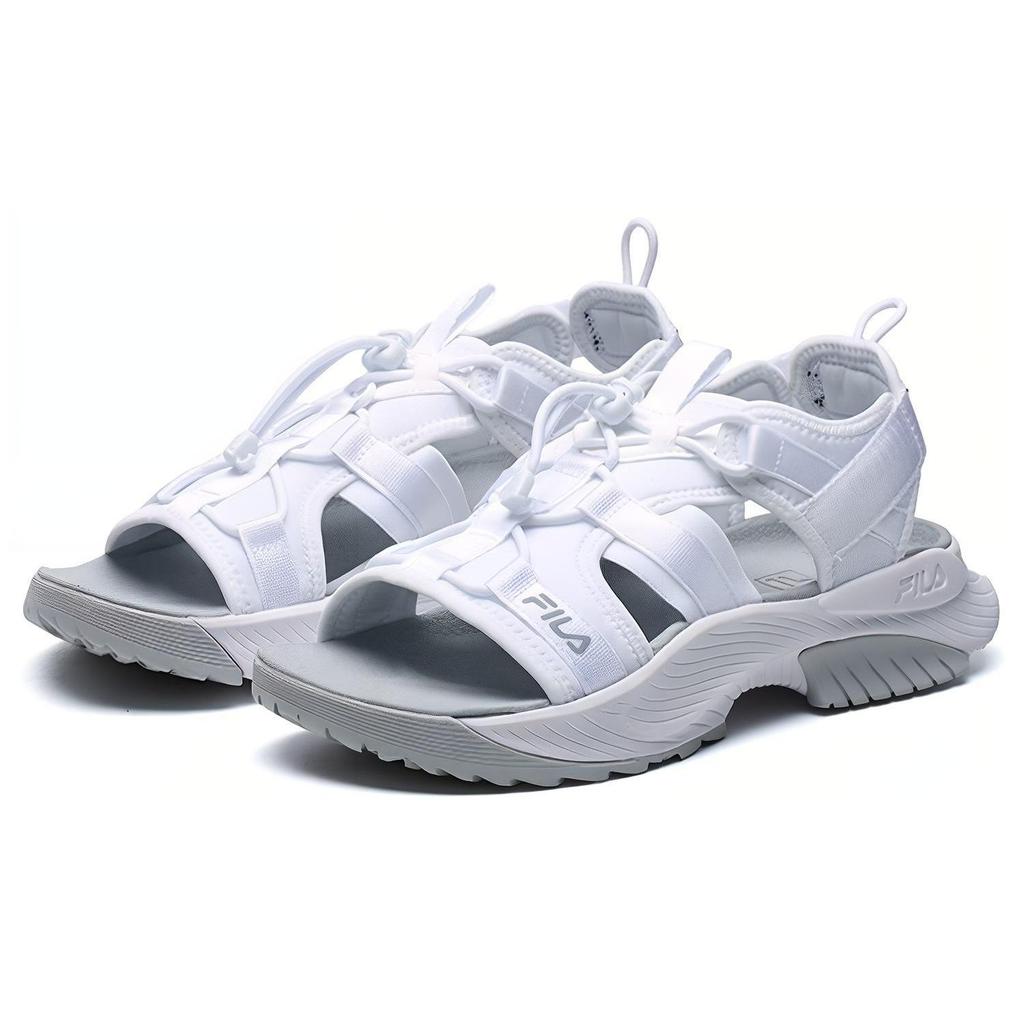 FILA Athletics Velcro Outdoor Open Toe Flat Heel Fashion Sports FILA White Sandals Women's A12W122607FFW
