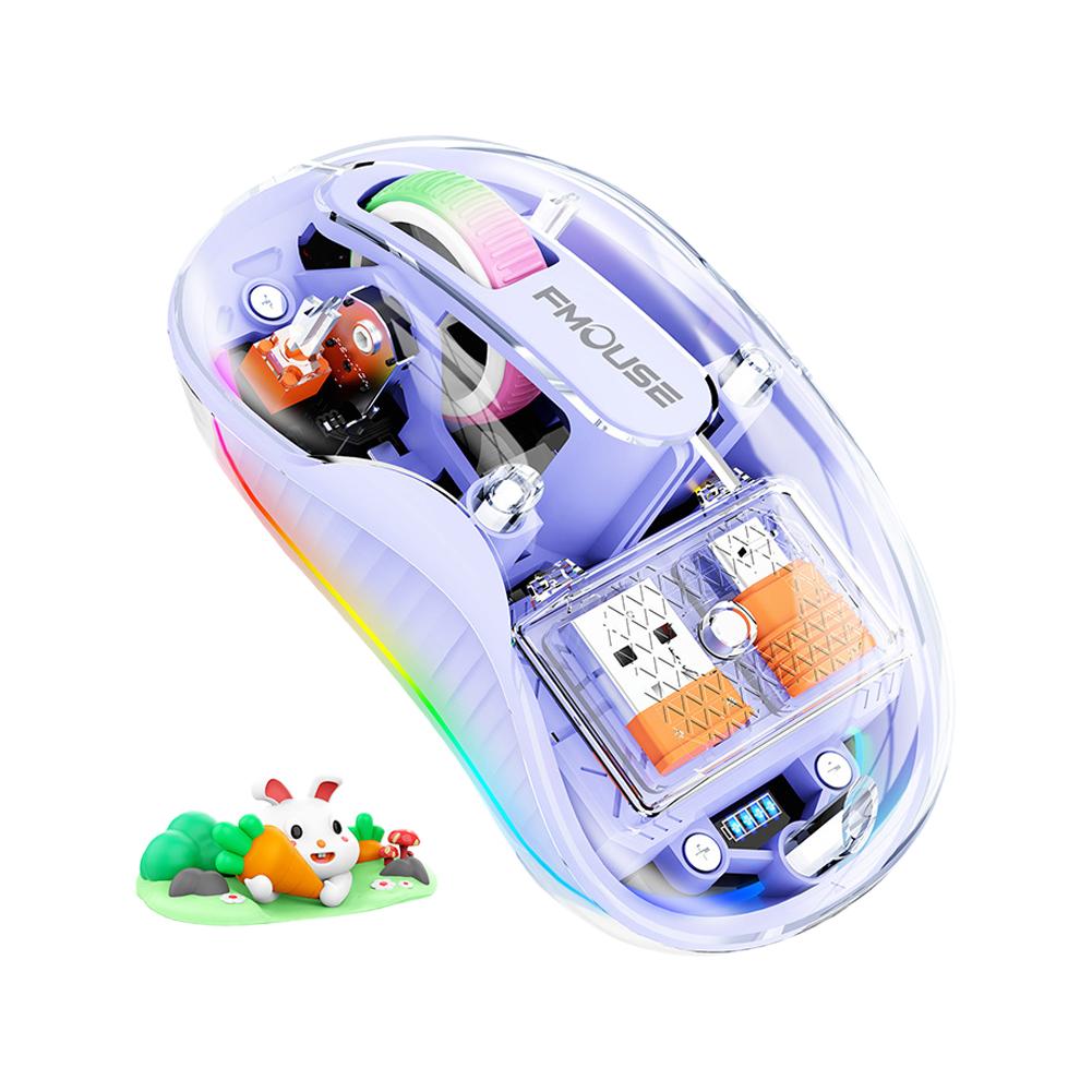 

High-end Rechargeable Mouse Cute Doll 3 Mode Wireless Mause With Power Display For Tablets Laptop IPad Kids Gift Accessories