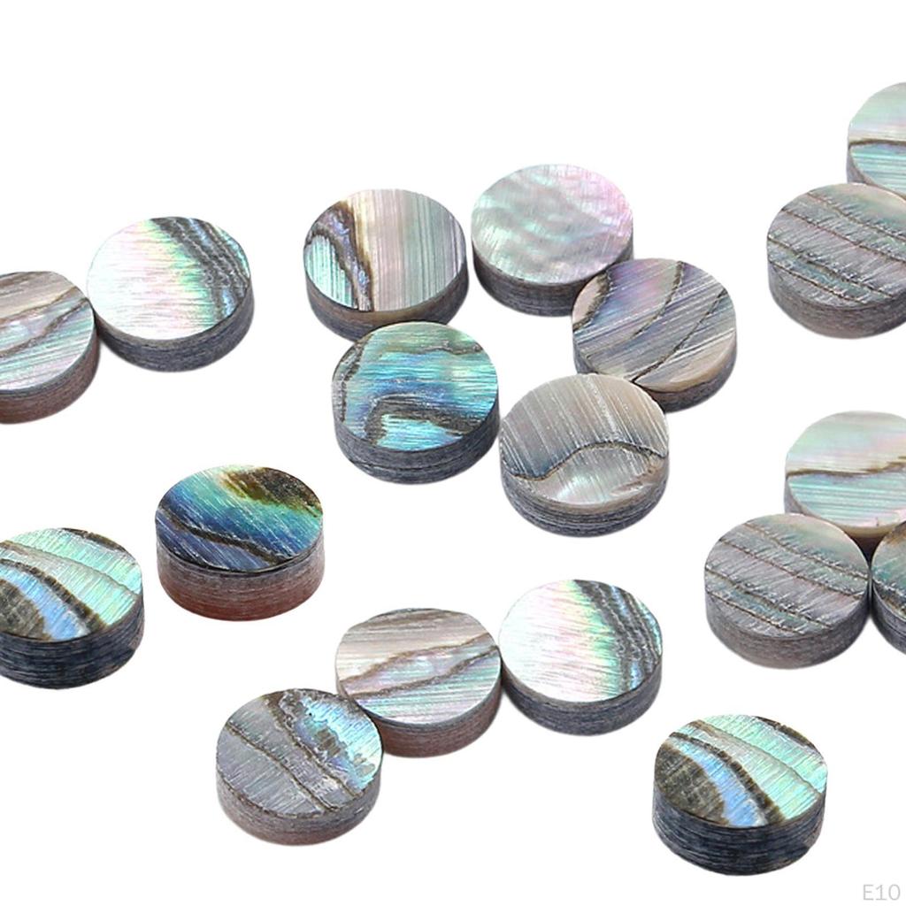 20 Count Guitar Inlay Dots for Fingerboard Use, Decorative Markers Bass Instruments