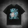 Mechanical Series Trendy T-shirt Bulbasaur Charmander Squirtle Pikachu Pure Cotton Loose Short-sleeved Clothing