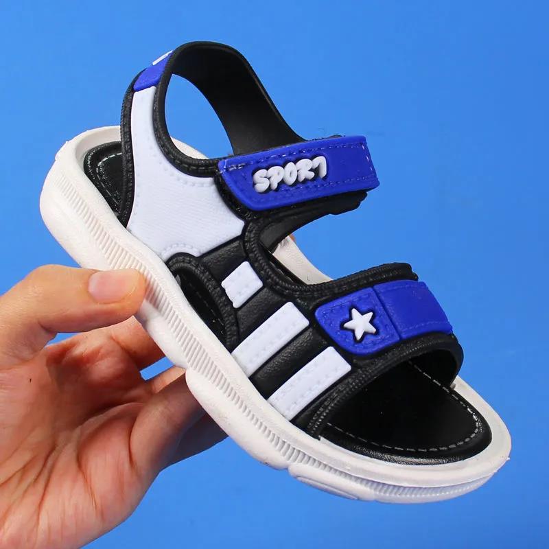 Boys Large Size Non Slip Casual Lightweight Sandals Children's Summer Sandals Kid's Soft Sole Flat Outdoor Sandals