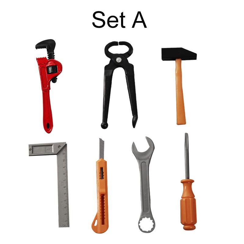 Outils de Réparation de Simulation pour Enfants Jouets en Plastique pour Garçon Outils de Maintenance Tournevis Marteau Pince Jeux de Jeu de Rôle pour Enfants TMZ