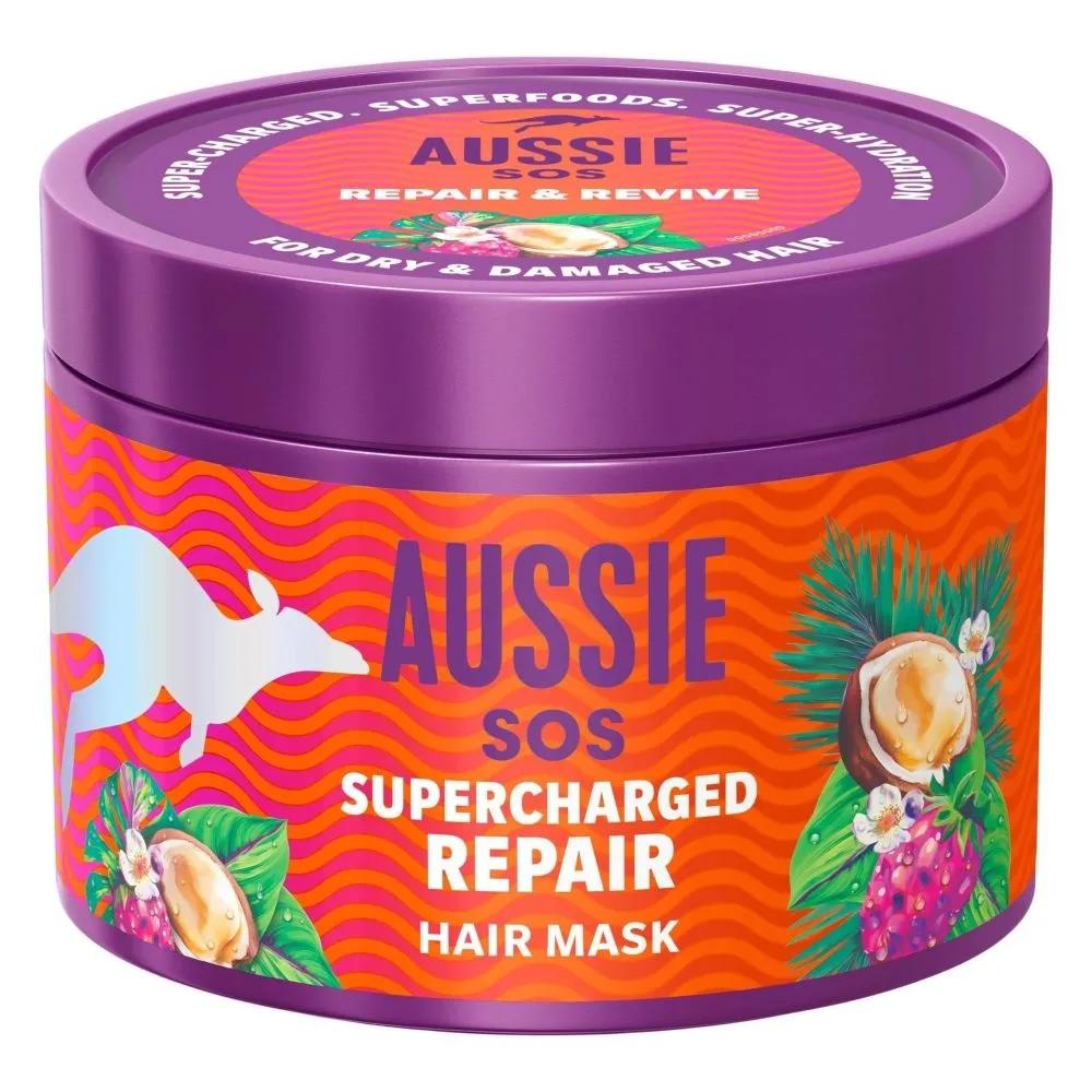 Aussie SOS Supercharged Repair Hair Mask for Damaged Hair 500ml x 3 bottles