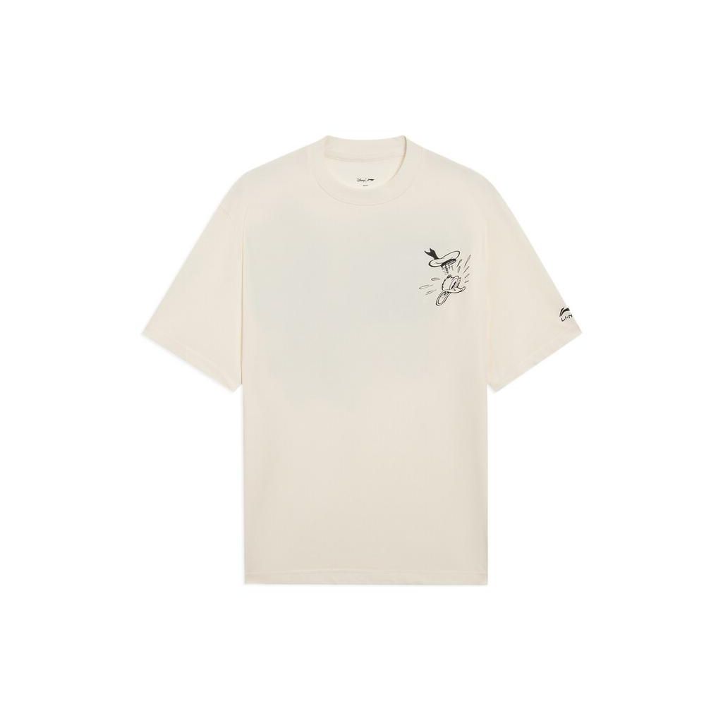 

Li-Ning X Disney Mickey Series SS22 Повседневная спортивная футболка с круглым вырезом и буквами алфавита из мультфильмов Мужские топы Off-White AHSS253-1 XXL