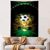 Soccer Trophy Celebration Design Patterned Tapestry Home Decor, Suitable for Bedroom and Living Room, Gift