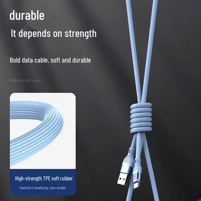 120W Fast Charging Type-C Silicone Cable for Huawei Honor 10A
