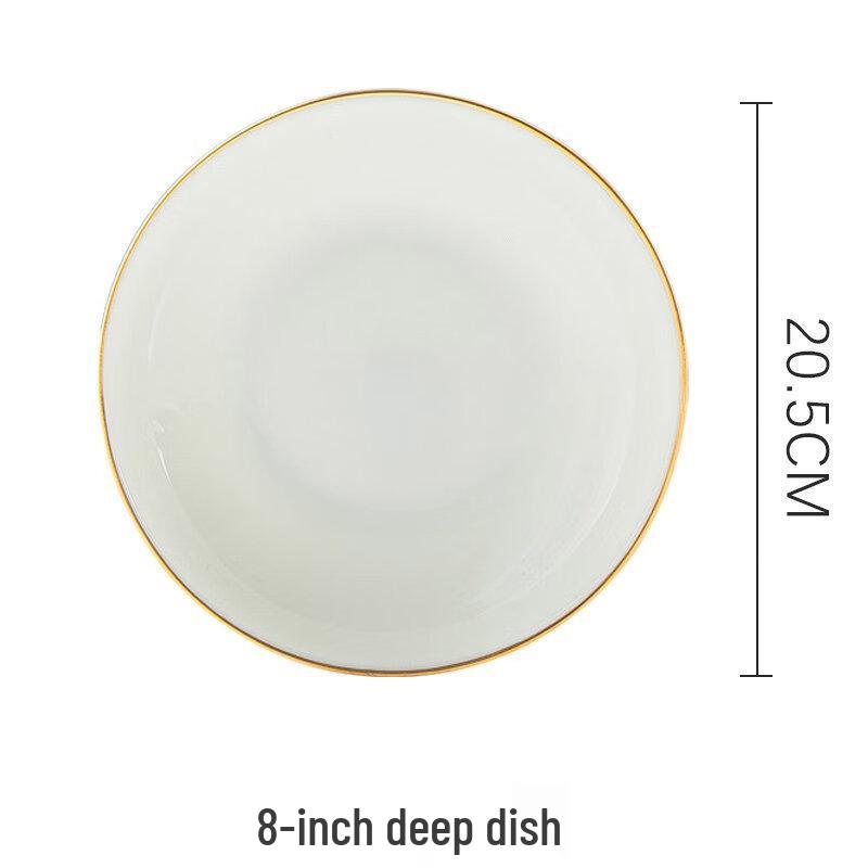 Jingdezhen Ceramic Hand-Painted Gold Dinnerware